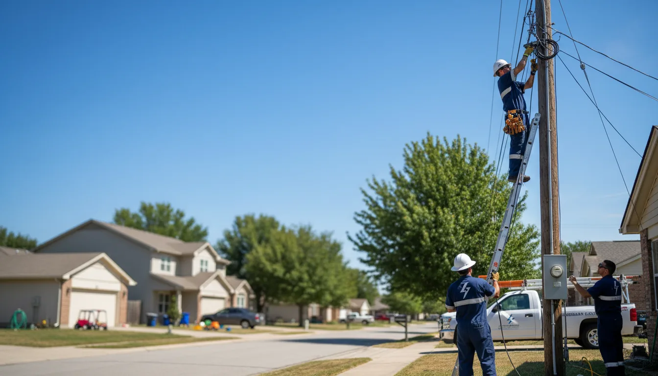 Residential electrician providing installation services in Albion, OK